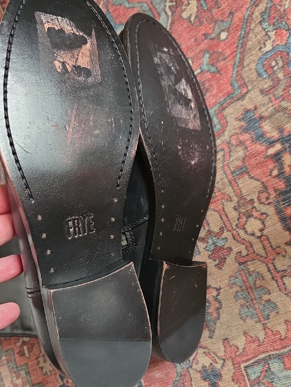 Frye Melissa Button Leather Riding Boots Size 7.5 - Picture 8 of 14